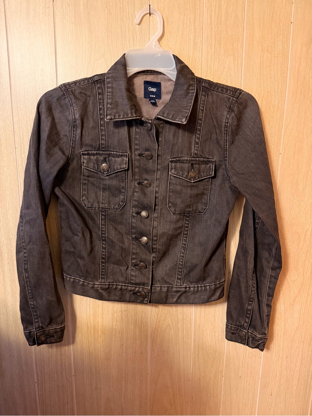 GAP Women's Charcoal Denim Jacket